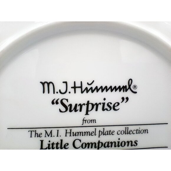MJ Hummel Surprise Collector Plate Little Companions Danbury Mint Limited L4742 - Picture 8 of 12